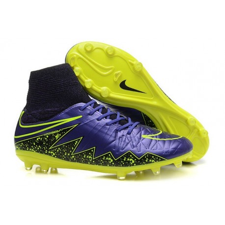 New 2015 Soccer Cleats Nike Hypervenom Phantom II FG ACC Purple Black