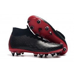 Nike x Jordan Mercurial Superfly 6 Elite AC SG-Pro Cleats - Black Red