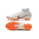 Nike Mercurial Superfly VI 360 Elite AG-Pro Cleats White Orange