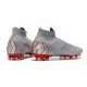 Nike Mercurial Superfly VI 360 Elite AG-Pro Cleats Gray Red