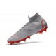 Nike Mercurial Superfly VI 360 Elite AG-Pro Cleats Gray Red