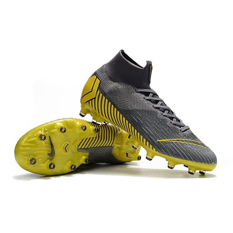 Nike Mercurial Superfly VI 360 Elite AG-Pro Cleats Gray Gold