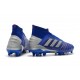 adidas Predator 19.1 FG Soccer Cleat Blue Silver