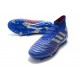 adidas Predator 19.1 FG Soccer Cleat Blue Silver