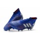 adidas Predator 19.1 FG Soccer Cleat Blue Silver